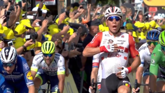 La vittoria di Caleb Ewan a Nimes