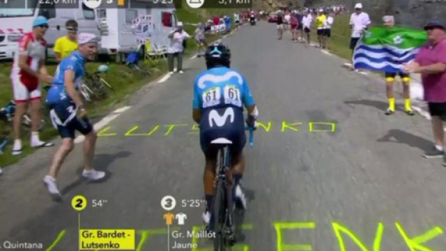 Nairo Quintana all'attacco sul Galibier