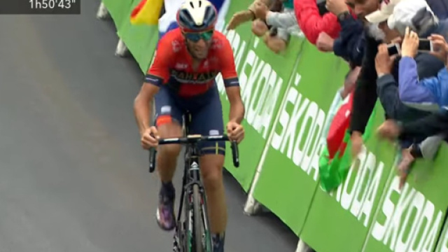 Vincenzo Nibali al comando della tappa di Val Thorens