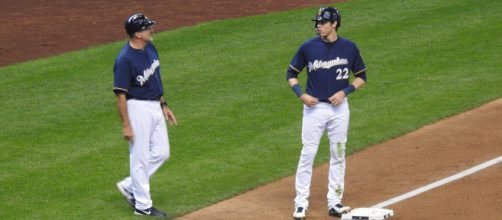 Christian Yelich currently leads the majors with 31 homers. [Flickr | Joel Abroad]