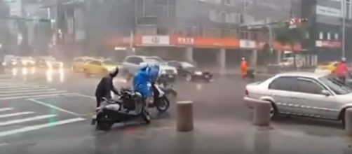Typhoon LEKIMA Taiwan August 8, 2019. [Image source/TVMO YouTube video]