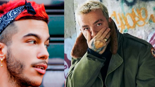 Sfera Ebbasta a sinistra, Salmo a destra.