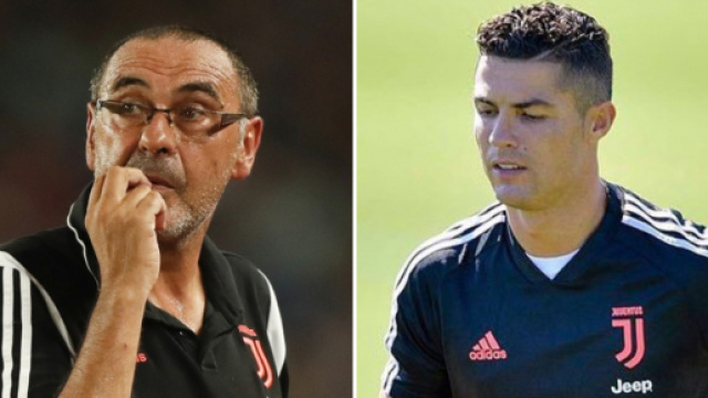 Maurizio Sarri e Cristiano Ronaldo (Foto: sport.virgilio.it; Twitter: @Cristiano)