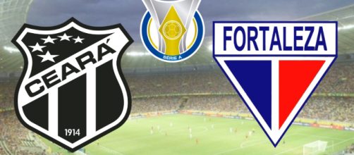 Cear&aacute; x Fortaleza ao vivo na televis&atilde;o fechada. (Fotomontagem)