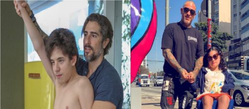 Marcos Mion e Foga&ccedil;a s&atilde;o dois famosos com filhos portadores de necessidades especiais. (Fotomontagem)