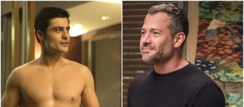 Agno flagra Leandro s&oacute; de toalha em "A Dona do Peda&ccedil;o" e faz pedido. (Reprodu&ccedil;&atilde;o/Rede Globo)