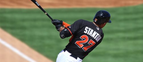 Giancarlo Stanton was named NL MVP in 2017. [Image Source: Corn Farmer/Flickr ]