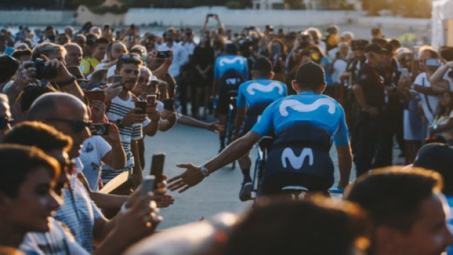 La Movistar alla presentazione delle squadre della Vuelta Espana