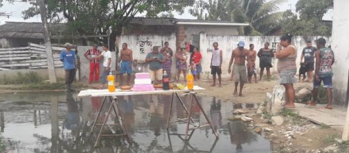 A comemora&ccedil;&atilde;o foi uma forma de chamar a aten&ccedil;&atilde;o das autoridades respons&aacute;veis. (Reprodu&ccedil;&atilde;o/ TV Globo)