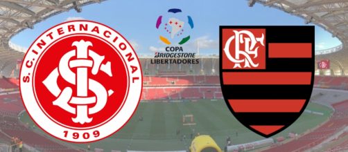 Internacional x Flamengo com transmiss&atilde;o ao vivo na Globo e no SporTV. (Fotomontagem)