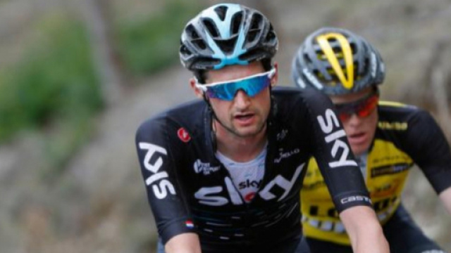 Wout Poels &egrave; vicino al Team Bahrain Merida