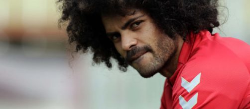 Aridanen Hern&aacute;ndez jugando con el Osasuna.