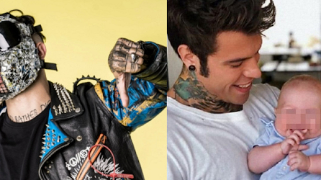 Junior Cally a sinistra, Fedez a destra