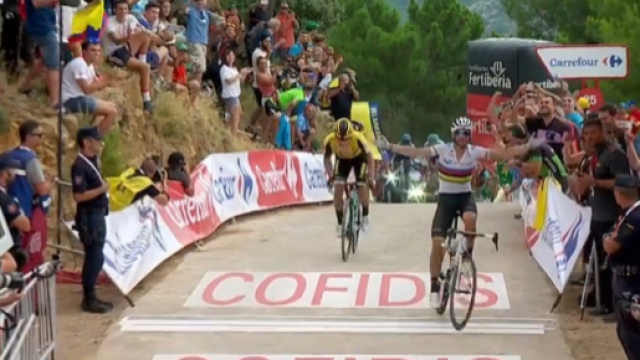 Vuelta Espana: Valverde conquista la settima tappa, bella prova di Aru