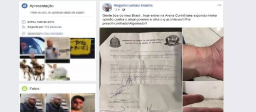 Homem acabou detido por criticar Bolsonaro. (Reprodu&ccedil;&atilde;o/ Facebook)