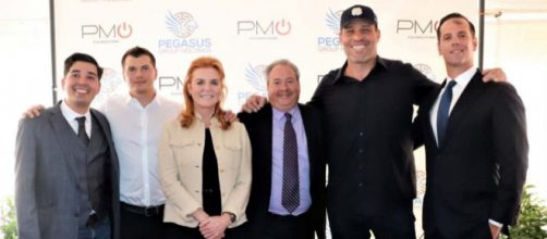 M. Alberto Ramirez, Michael Evers, Sarah Ferguson The Duchess of York, Jay Bloom, Tony Robbins, Dan Briggs - courtesy - Pegasus Group Holdings
