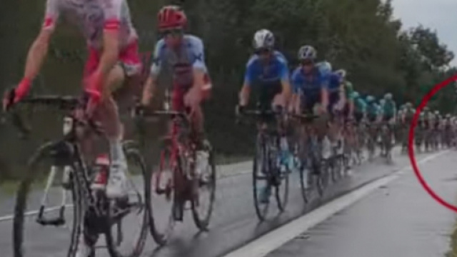 Il momento della caduta di Bjorg Lambrecht