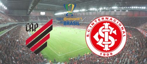 Athletico-PR x Internacional com transmiss&atilde;o ao vivo na TV Globo e SporTV. (Fotomontagem)
