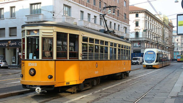 Tram ATM presso la citt&agrave; di Milano