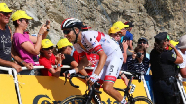 Fabio Aru impegnato al Tour de France.