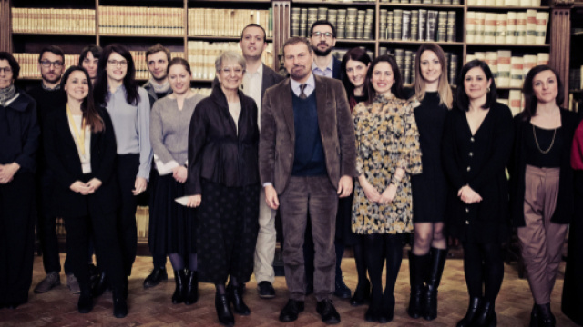 Gli allievi della Scuola del patrimonio con Massimo Osanna, direttore del parco archeologico di Pompei