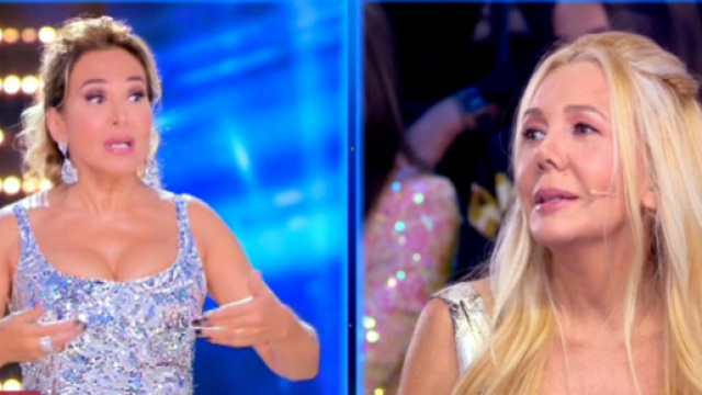 Da sinistra Barbara D'Urso e Mariana Nannis, moglie di Caniggia