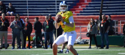 Daniel Jones accounted for four touchdowns in his first career start. [Image Source: Flickr | fanspeak]