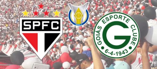S&atilde;o Paulo x Goi&aacute;s: equipes duelam com transmiss&atilde;o ao vivo do Premiere. (Fotomontagem)