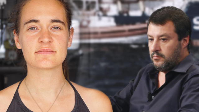 Carola Rackete e Matteo Salvini