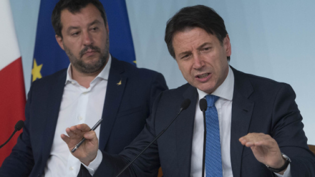 Matteo Salvini e Giuseppe Conte.