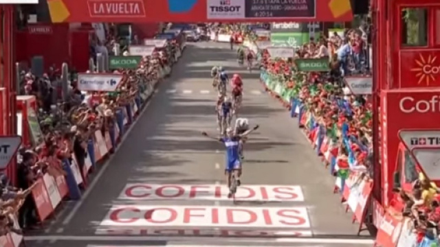 Philippe Gilbert vincitore di tappa alla Vuelta Espana