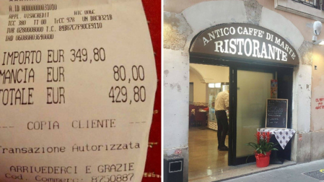 Roma, scontrino da 429 euro: ristorante chiuso (ma non per il conto)
