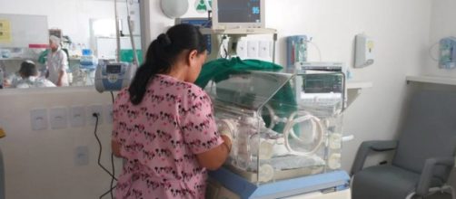 A mulher foi levada para a delegacia de pol&iacute;cia. (Ascom/Maternidade Santa M&ocirc;nica)