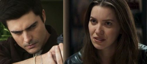 Leandro pressiona Fabiana. (Reprodu&ccedil;&atilde;o/TV Globo)