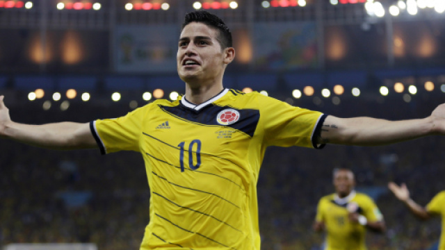 James Rodriguez con la maglia della Colombia