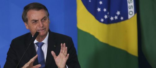 Bolsonaro durante evento no Pal&aacute;cio do Planalto. (Antonio Cruz/Ag&ecirc;ncia Brasil)