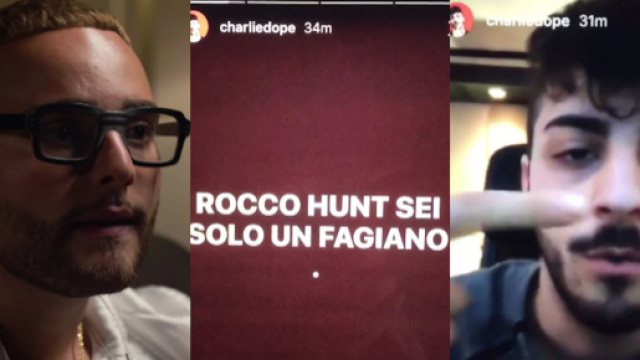 Rocco Hunt e la story di Charlie Charles, immagine simbolo del beef del 2016.