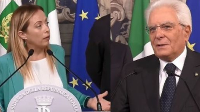Giorgia Meloni e Sergio Mattarella.