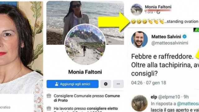 Il post dell'esponente Pd condiviso da Matteo Salvini