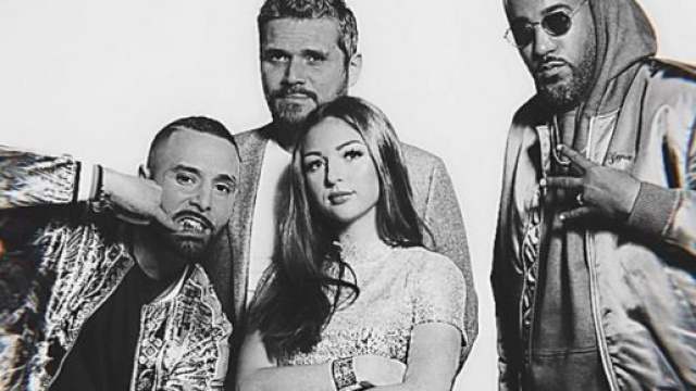 &Agrave; gauche, Souleyman ainsi que Cyril et &Eacute;va au centre avec leur associ&eacute; Ludovic &agrave; gauche. Cr&eacute;dits: INSTAGRAM - @iam_souley_man