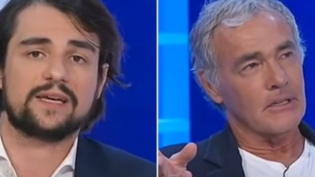 Il deputato del M5S Michele Sodano e Massimo Giletti.