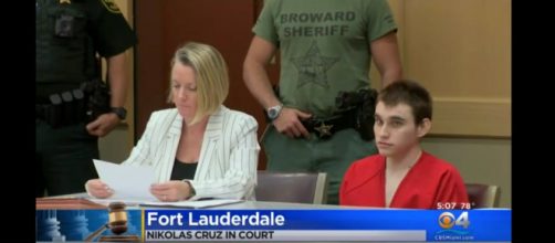 [CBS Miami/Youtube screencap] Nikolas Cruz in court in Fort Lauderale, FL. (Image via hgnews/youtube)