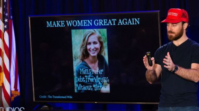 Make Women Great Again&rdquo; promets de f&eacute;miniser les femmes pour &ecirc;tre de meilleures conjointes. Credit: Capture/21 studios