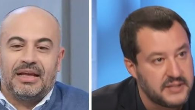 Il senatore Gianluigi Paragone e Matteo Salvini.