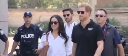 Invictus Games 2017: Prince Harry with Meghan Markle. [Image source/ Forces TV YouTube video]