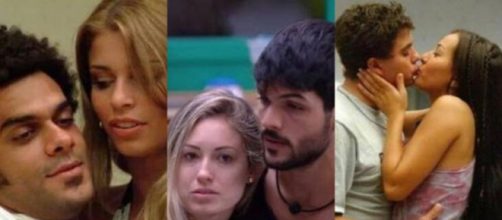 Alan e Grazi, J&eacute;ssica e Lucas, Dhomini e Sabrina: quando o affair no BBB supera relacionamentos fora da casa. (Reprodu&ccedil;&atilde;o/TV Globo)