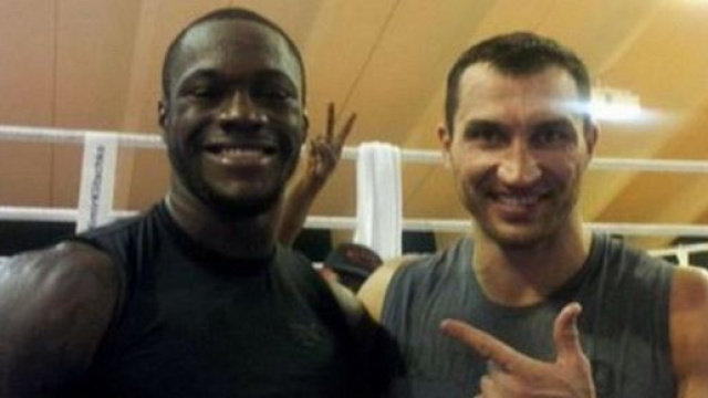 Deontay Wilder e Wladimir Klitschko nel 2014.