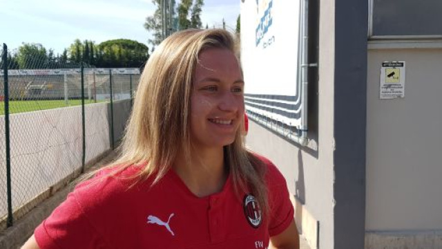Dominika Čonč, centrocampista del Milan autrice del gol vittoria contro l'Orobica.