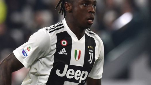 Moise Kean ai tempi della Juventus.