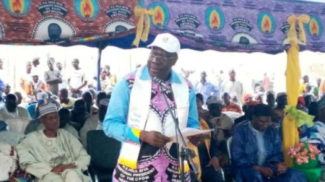 Le Ministre de la Jeunesse et de l'Education Civique lors du lancement de la campagne du double scrutin du 9 f&eacute;vier 2020 (c) Odile Pahai